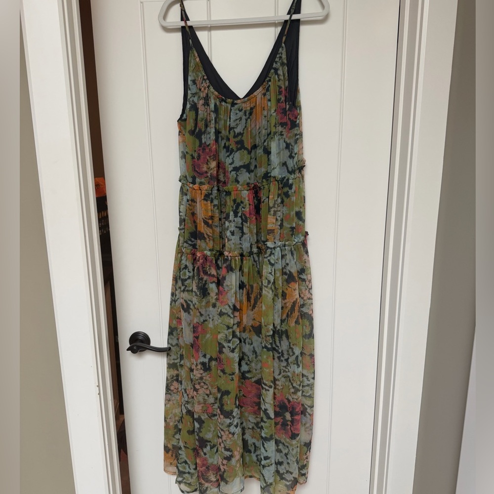 Free People Floral Maxi Dress in Green, Yellow, Orange - Picture 3 of 5